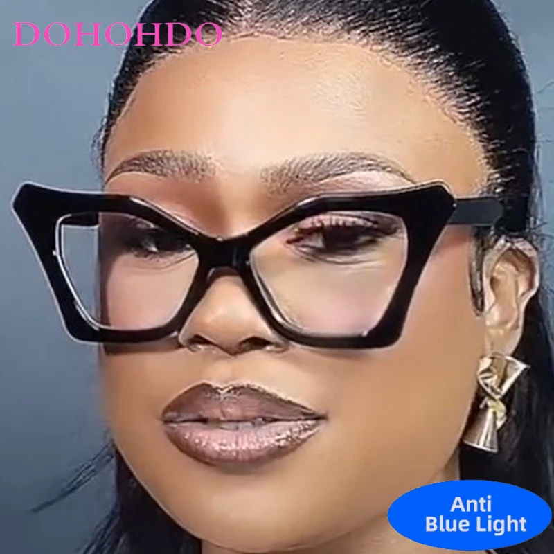 

Vintage Cat Eye Anti Blue Light Glasses Women Men Luxury Brand Designer Computer Eye Protection Optical Eyeglasses For Gaming