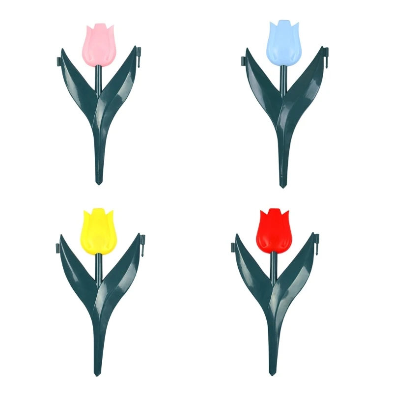4X7B PVC Garden Borders Charm Tulips Flower Yard Fence for Outdoor Space Use