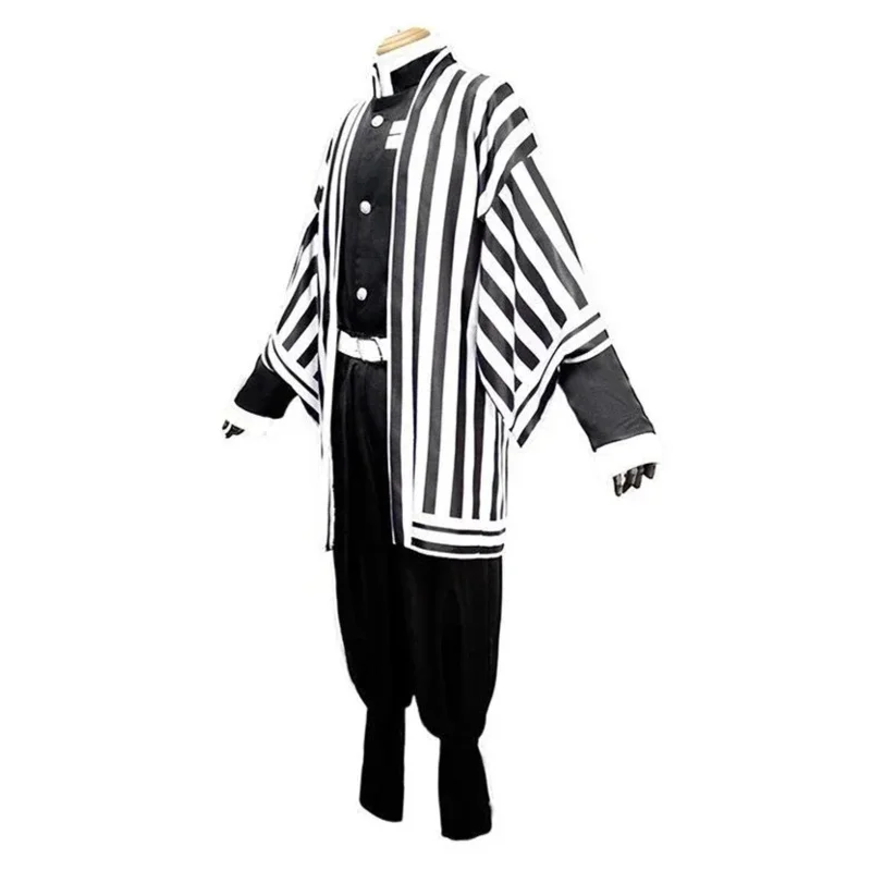 Anime Iguro Obanai Kimono Uniform Anime Wig Cosplay Costume Halloween Party White Snake Props