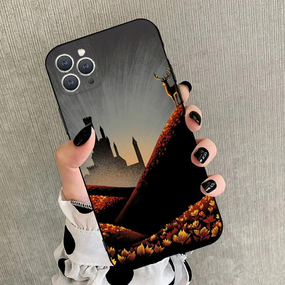 T-Throne Of Glass Phone Case For iPhone 15,14,13,12,11,Plus,Pro Max,XS,X,XR,SE,Mini,8,7 Soft Silicone Black Cover