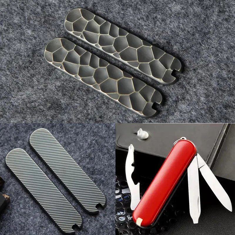 

6 узоров ножа с ЧПУ, латунные ручки, патчи, весы для 58 мм Victorinox, швейцарские армейские ножи, ручка, замена аксессуаров для самостоятельного изготовления, детали