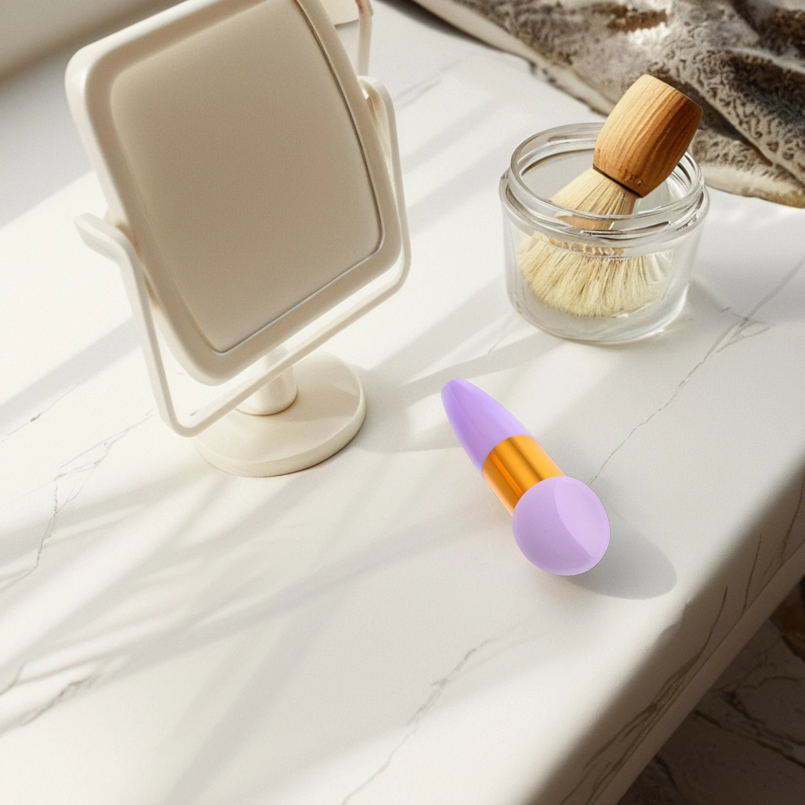 

3Pcs Angled Makeup Sponge Stick Handle Smooth Foundation Powder Blending Puff Portable Reusable Applicator
