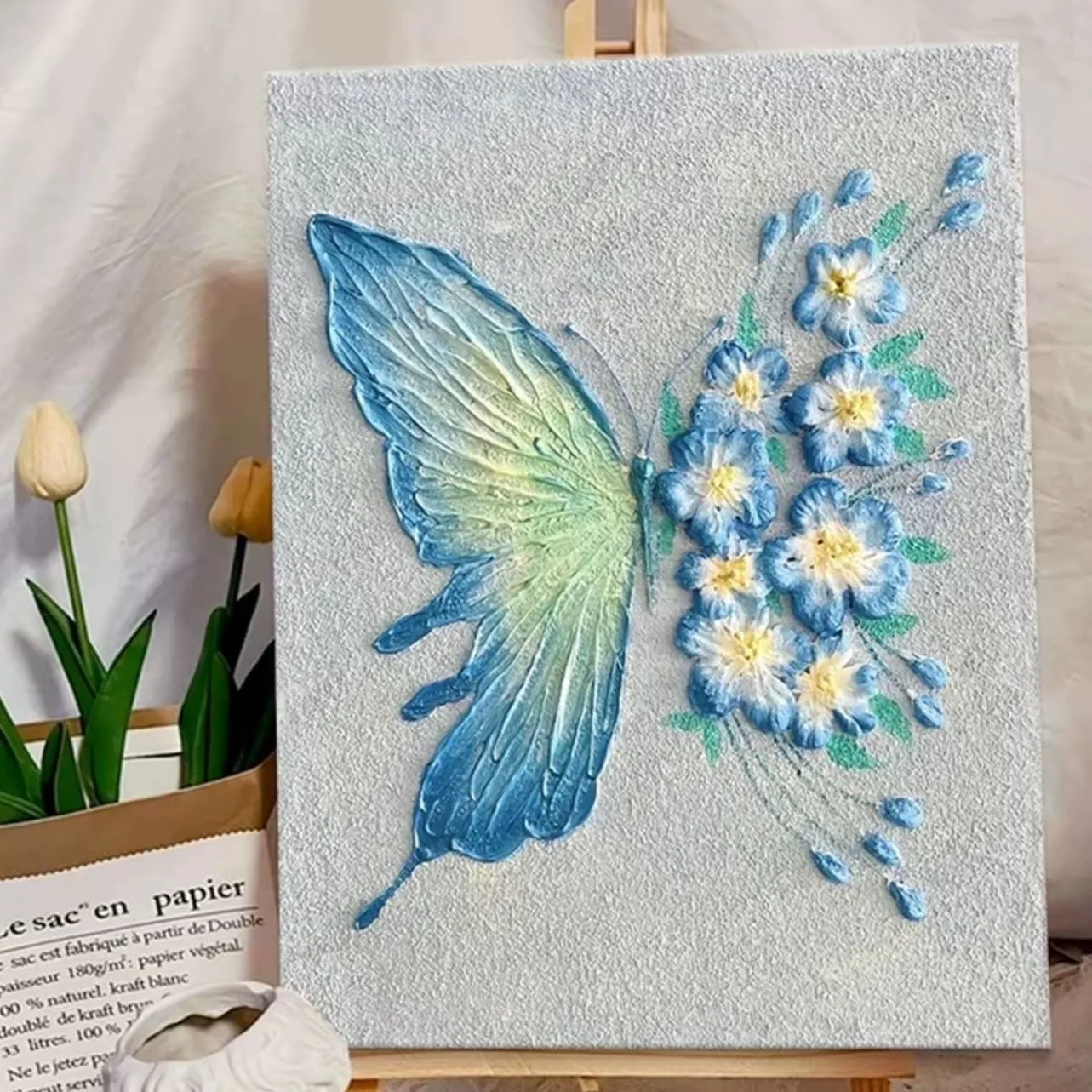 A6125 Schmetterlingsölgemälde