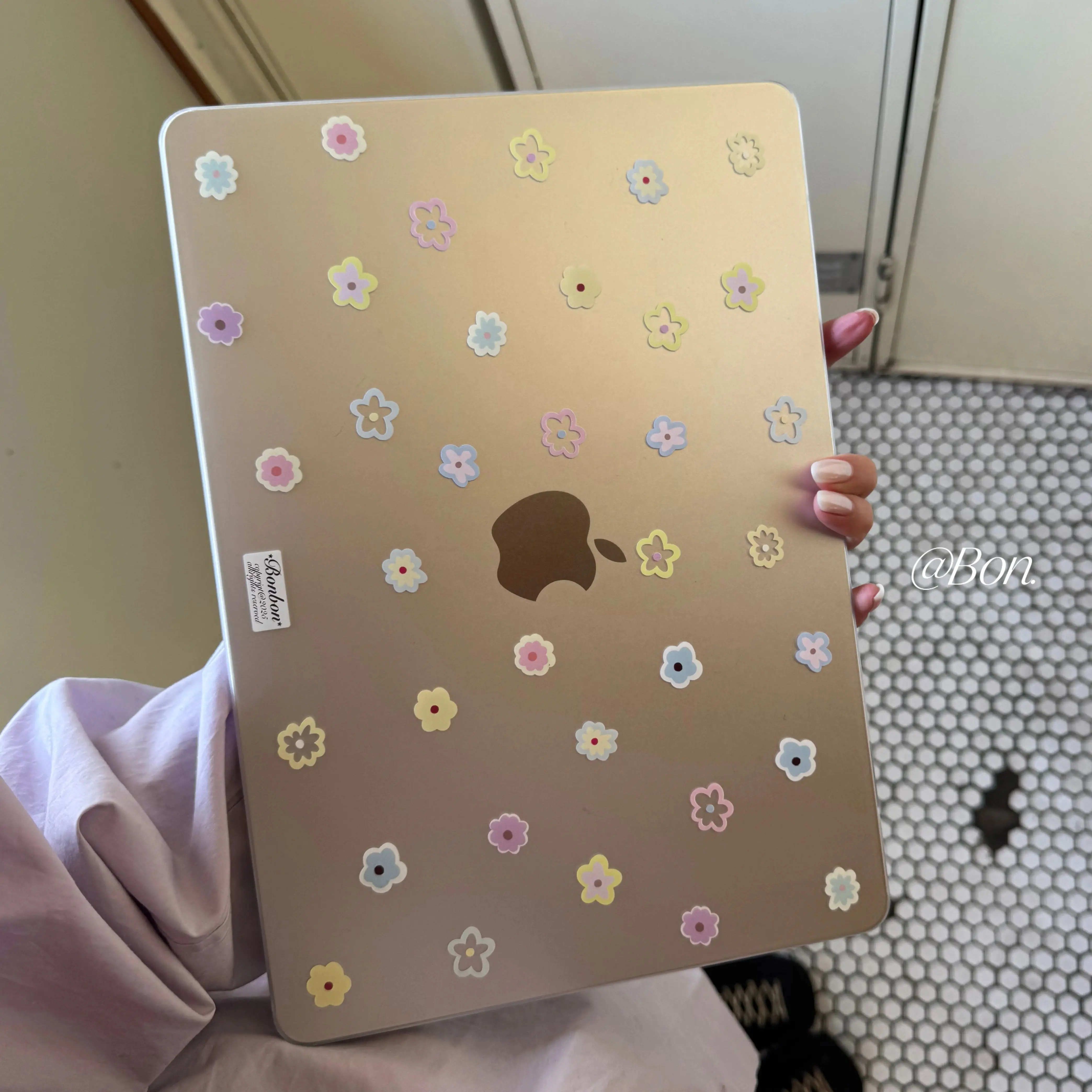 Colorful Spring Flowers Crystal Laptop Case For Macbook Air 13.6 M4 NEO 15 M3 For Mac Book Pro 13 M1 M2 14 M4 M5 16 Hard Cover