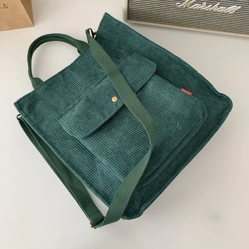 Retro Corduroy Crossbody Bag