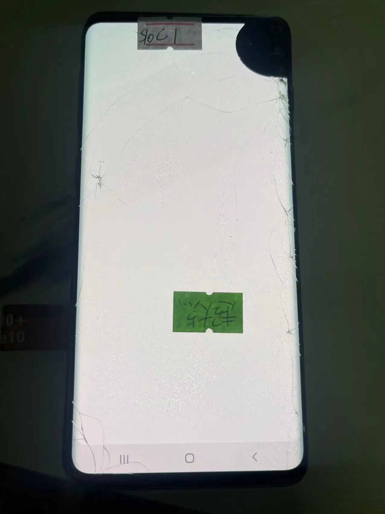 for Samsung  S10   AMOLED LCD screen，with good touch function and a few small defects，Broken Glass Touch OK Dotted line