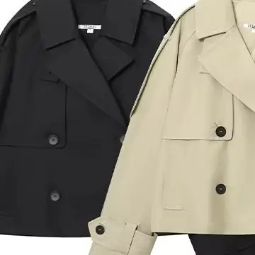 

TRAFZA Woman Fashion Elegant Street Style Casual Coat Autumn Women's Lapel Double-Breasted Pocket Design Windbreaker Coat