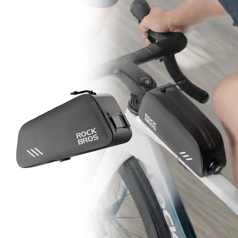Bolsa de ciclismo de 0,9 L, bolsa para tubo superior, bolsa magnética impermeable para bicicleta de carretera, bolsa para tubo de viga frontal, bolsa para bicicleta, bolsa de almacenamiento para ciclismo