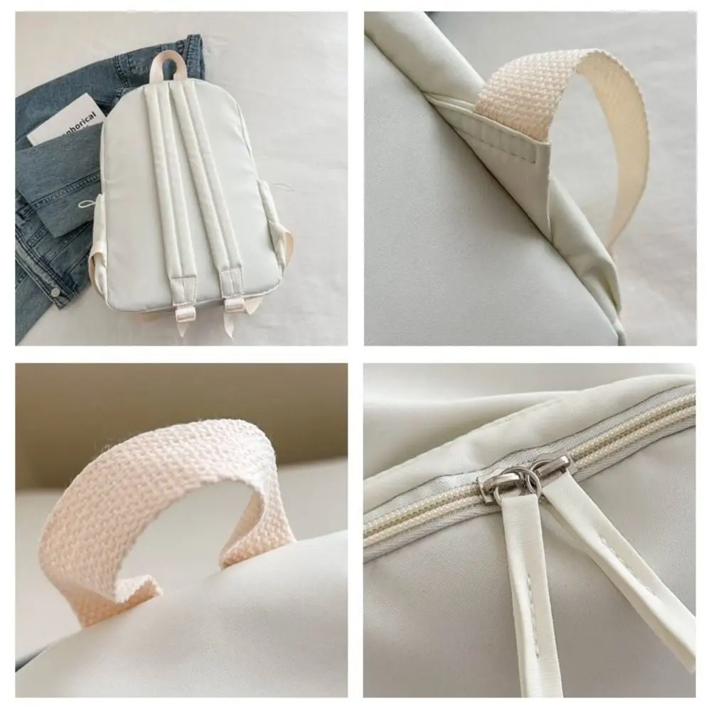 

Creative Small Pack Solid Color Backpack Solid Color Handbag Student Shoulder Bag Korean Style Casual Backpack Travel