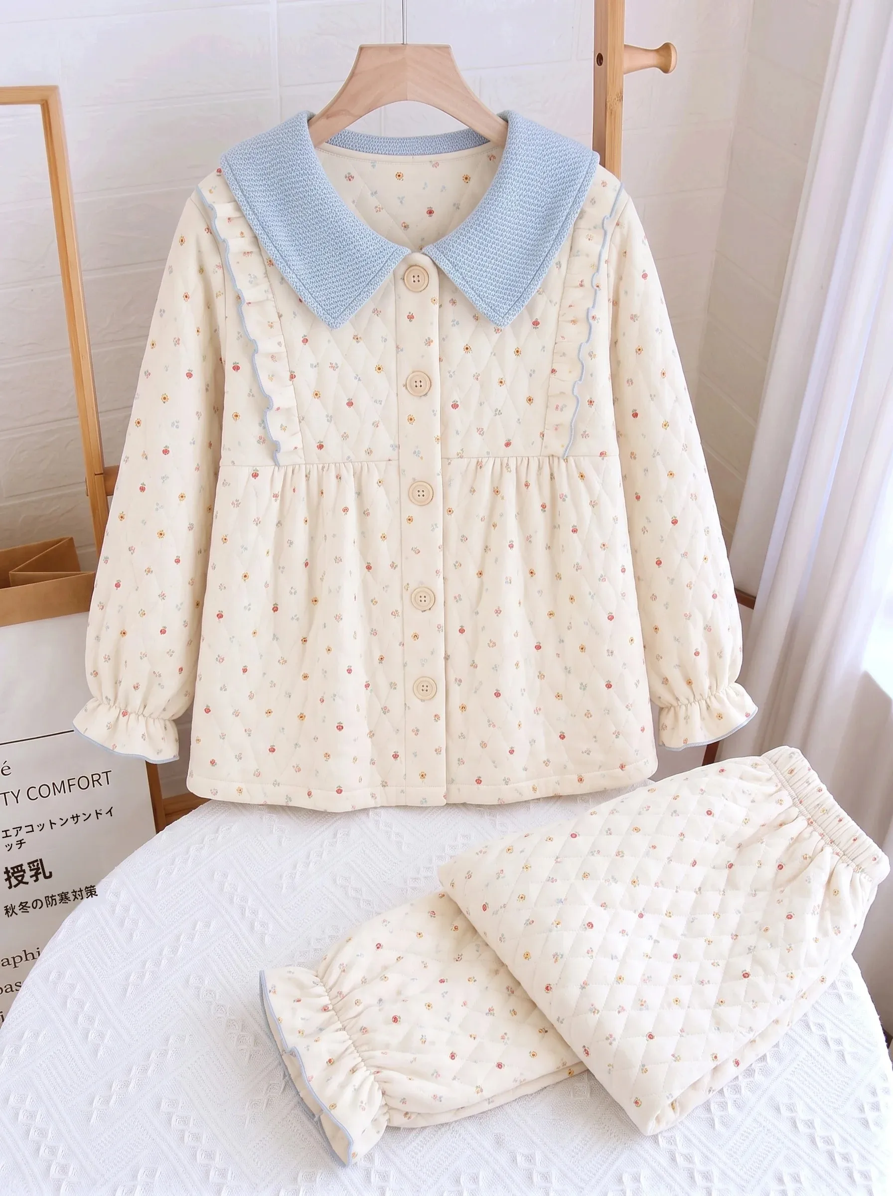 air-cotton-thickened-postpartum-sleepwear-maternity-home-clothes-comfortable-belly-not-tighten-breastfeeding-nightgown