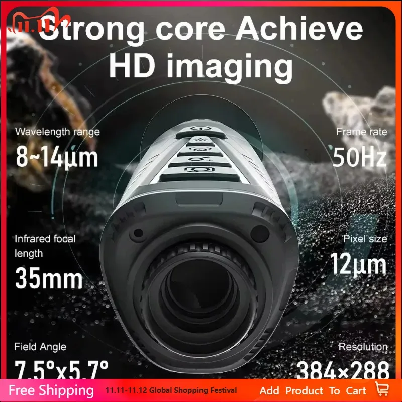 

HT-A16 35mm 384*288 300m Ir Одноглазый Инфракрасный Тепловизор Портативный Портативный Тепловизор Для Охоты Высокого Качества