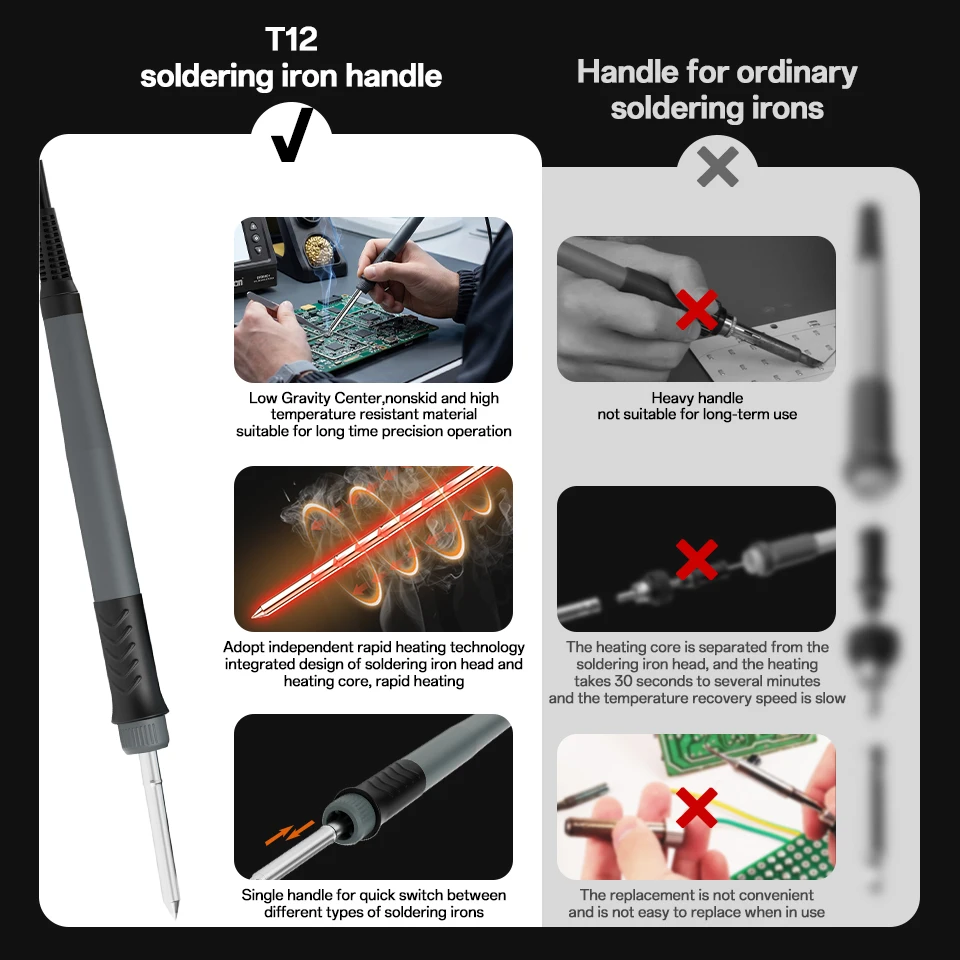 Паяльная станция T12 BK969D+ с – обзор и цена Soldering Iron Temperature Probe