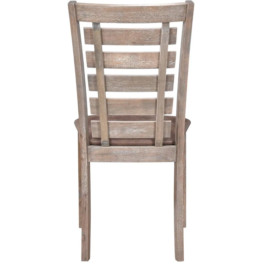 Grayish Brown Modern Upholstered Dining Chairs, Set of 2 for Farmhouse Kitchen Style