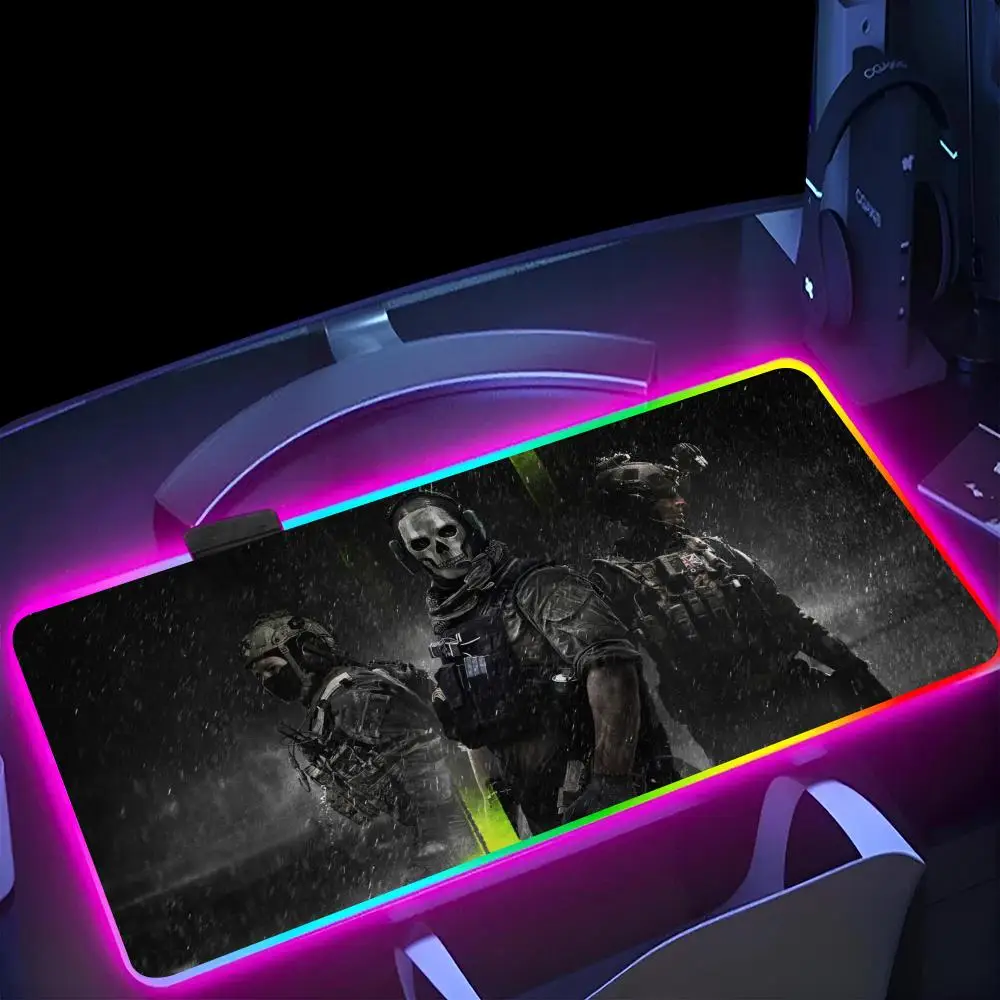 Call Of G-Game D-DutyES Mouse Pad RGB Pc Mouse Pad Mousepad LED Glowing Mouse 900x400mm Mats Rubber Gaming Computer Mausepad