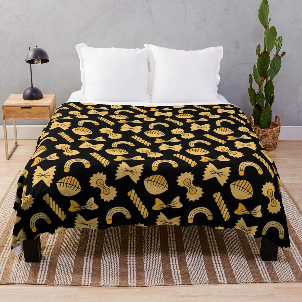 

Pasta pattern. Throw Blanket Dorm Room Essentials Soft Plush Plaid sofa bed Bed Fashionable Blanket