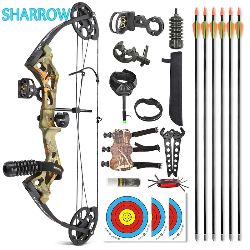 

Compound Bow Kits 10-30Lbs Adjustable Draw Weight Right Hand for Junior&Adult Archery Bow and Arrow Shooting Hunting Accessories