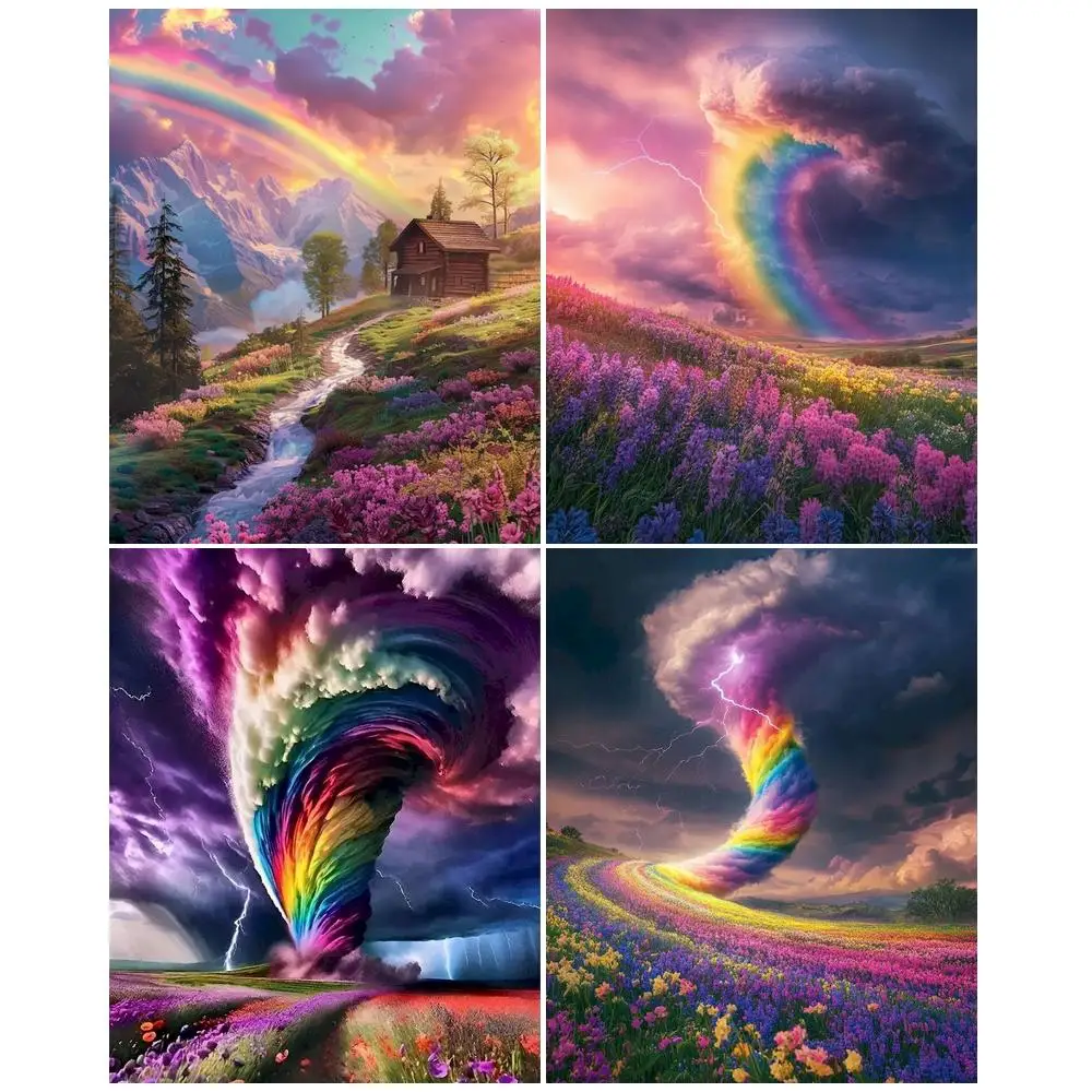 

GATYZTORY Coloring By Numbers Adults Crafts Tornado Picture On Numbers Home Decors Gift Handmade On Canvas Diy Set