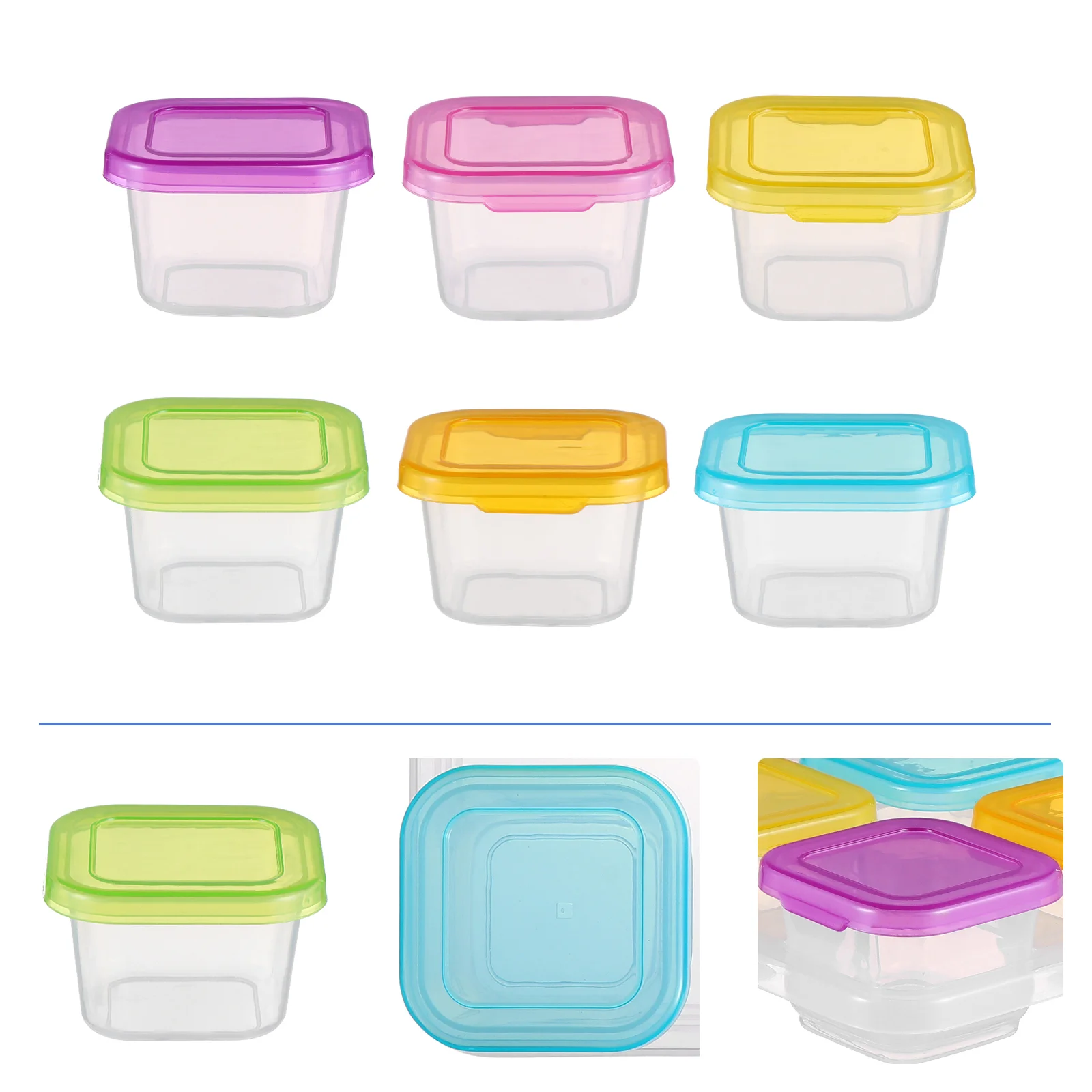Baby Food Box Snack Containers Jar Mini Snacks with Cover Infant Tableware Pp Storage Case Cutlery