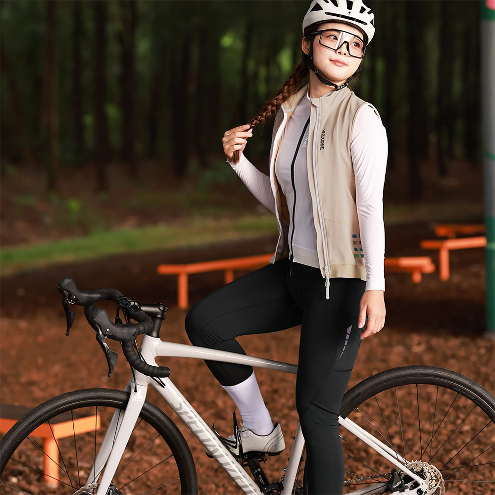 WOSAWE Thermo-Winter-Fahrradweste, winddichte Fahrradjacke, ärmellose Windjacke, Gesäßtaschen für Damen und Herren – Detail 24