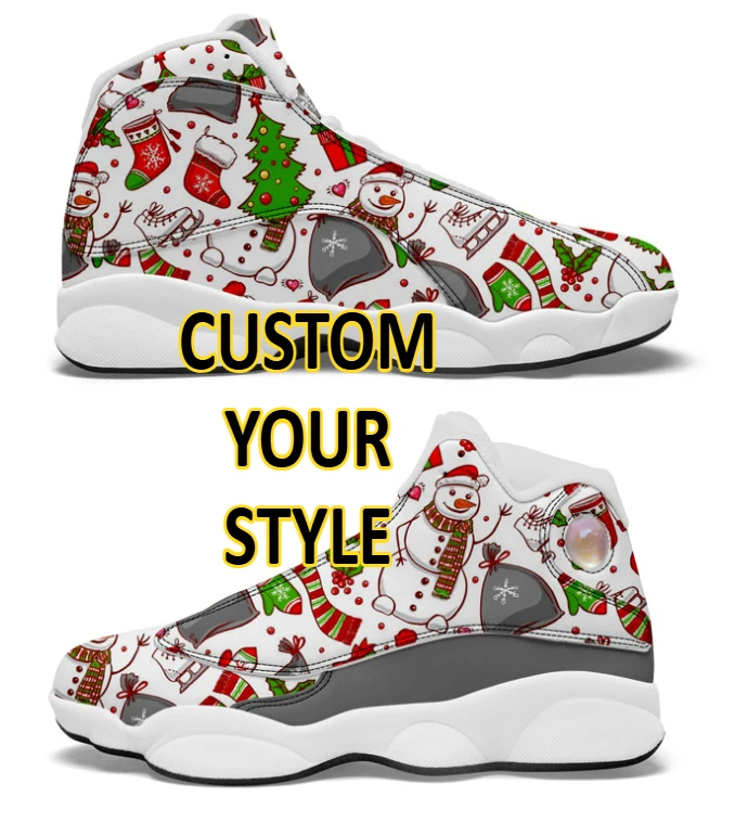 

Мужская обувь Молодежный баскетбол весна осень нескользящая износостойкая спортивная обувь с высоким берцем на заказ POD AJ13 женские кроссовки