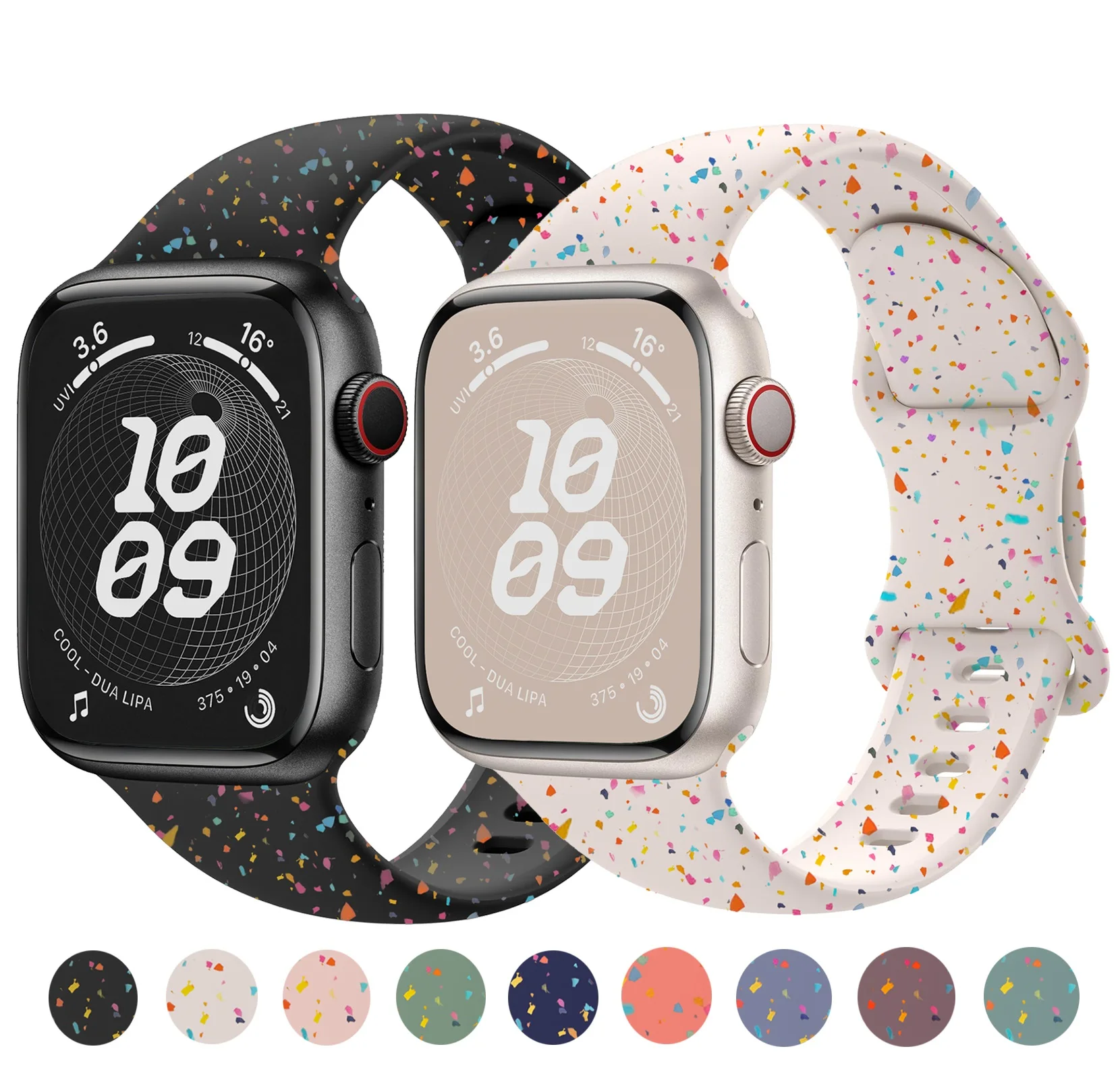 ห่วงซิลิโคนแบบสปอร์ตสำหรับสายคาด Apple Watch 40มม. 45มม. 44มม. 41มม. 38มม. 49มม. สายรัดข้อมือแบบนิ่ม iWatch Series 9 8 7 6 5 3 SE ULTRA 2