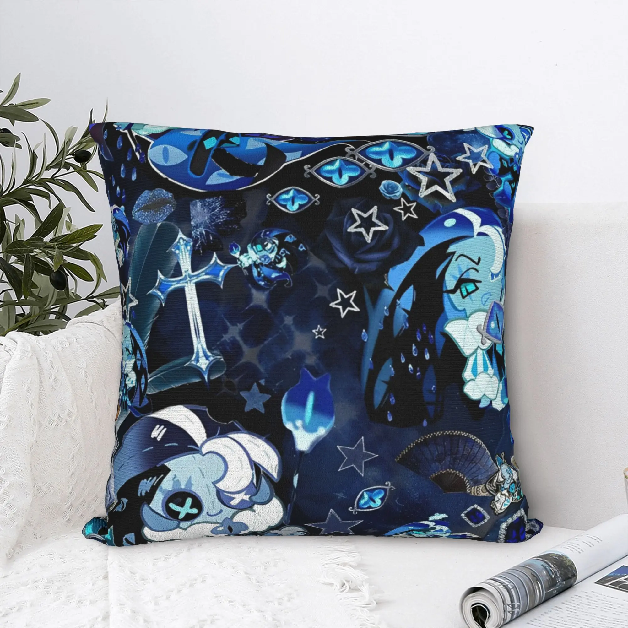 Printing Cookie Run Kingdom Shadow Milk Cookie Pillowcase Polyester Cushion Cover Decoration Throw Pillow Case Cover Home Zipper