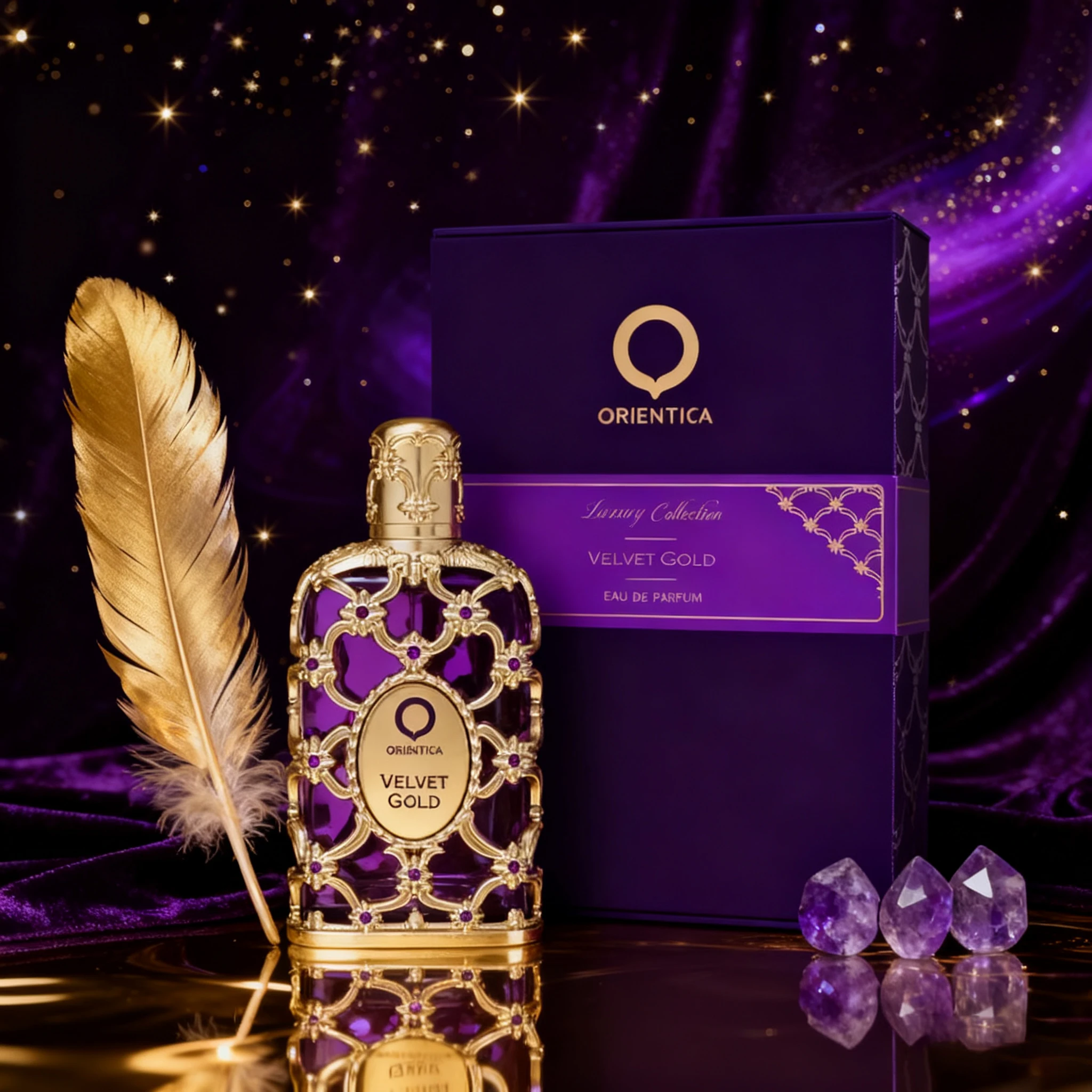 Orientica Velvet Gold Eau de Parfum مع ملاحظات البرغموت والورد والفانيليا، عطر الأزهار للنساء، يدوم طويلاً، 2.7 أونصة #1