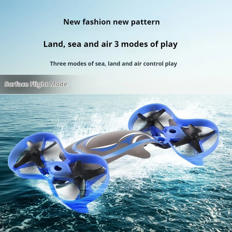 2.4g Sea Land And Air Three Inone Waterproof Rollover Remote Control Aircraft Rc Quadcopter Children Toy Boy Christmas Gift