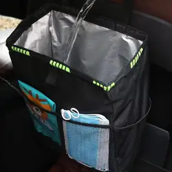 Car Seat Hanging Rubbish Bag Oxford Cloth Waterproof Car Trash Can Multifunctional Car Storage Bag Car Garbage Car Accessories