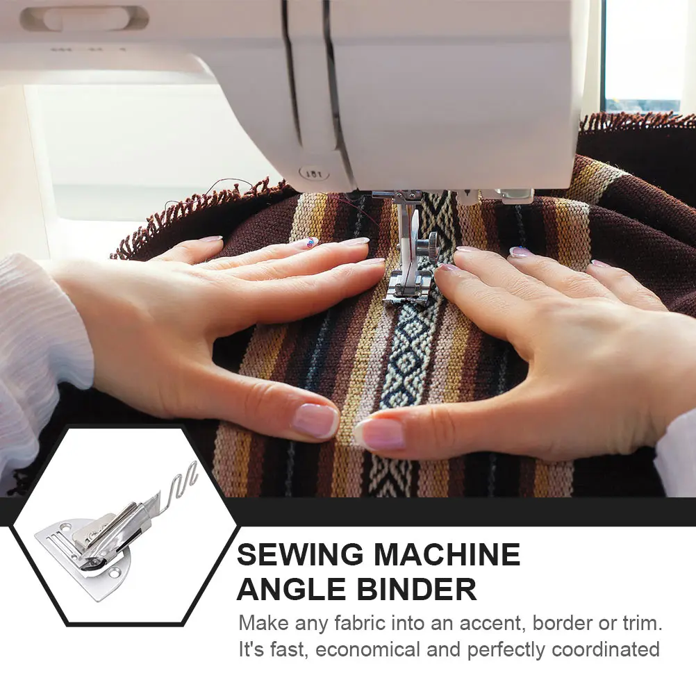 

Right Angle Bias Binder Sewing Machine Binding Attachment Stainless Steel Edging Folder Wrapping Device For Lightweight