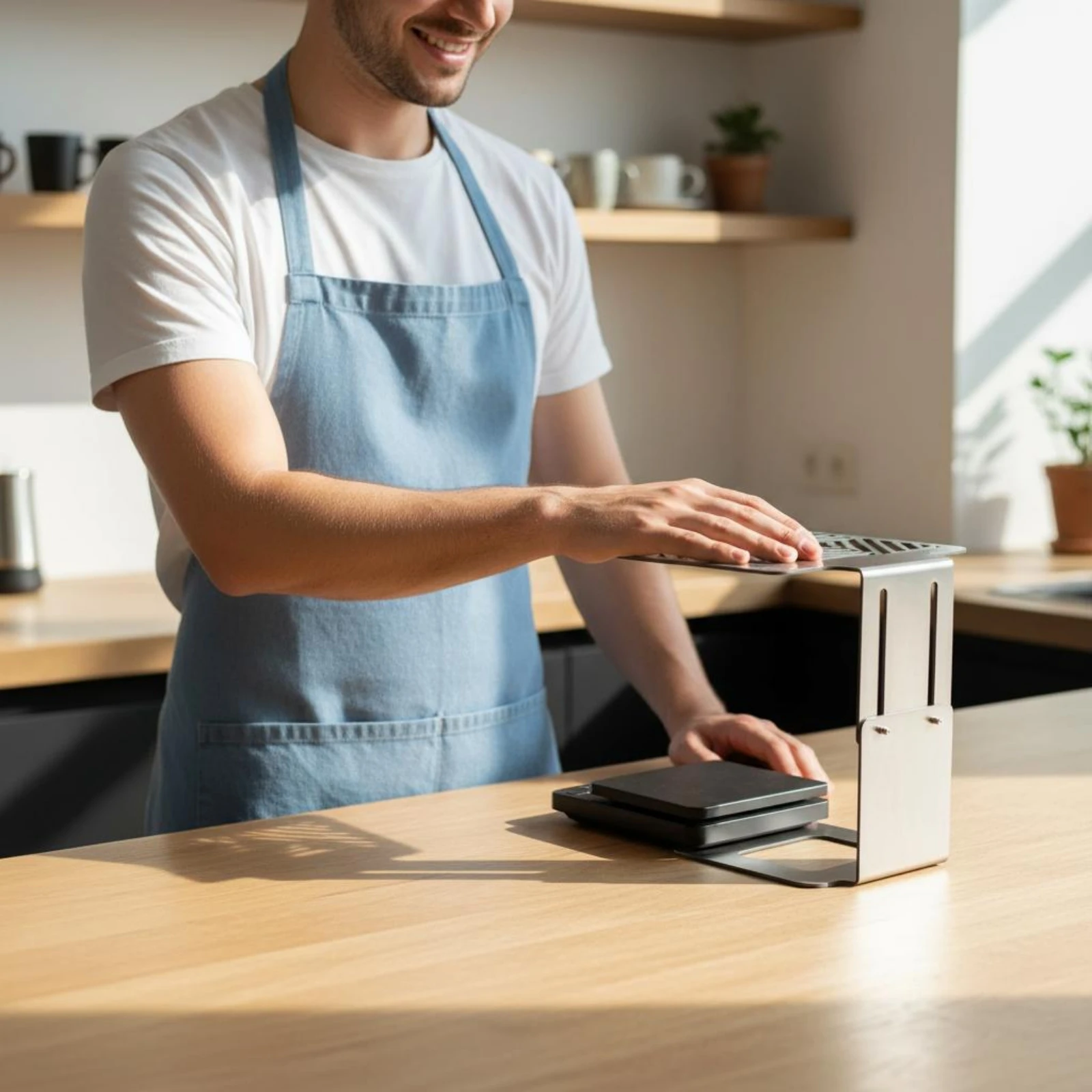 

Adjustable Coffee Scale Stand Stable Support Stainless Steel Espresso Stand Coffee Weighing Rack Easy to Clean for Cafe Owners