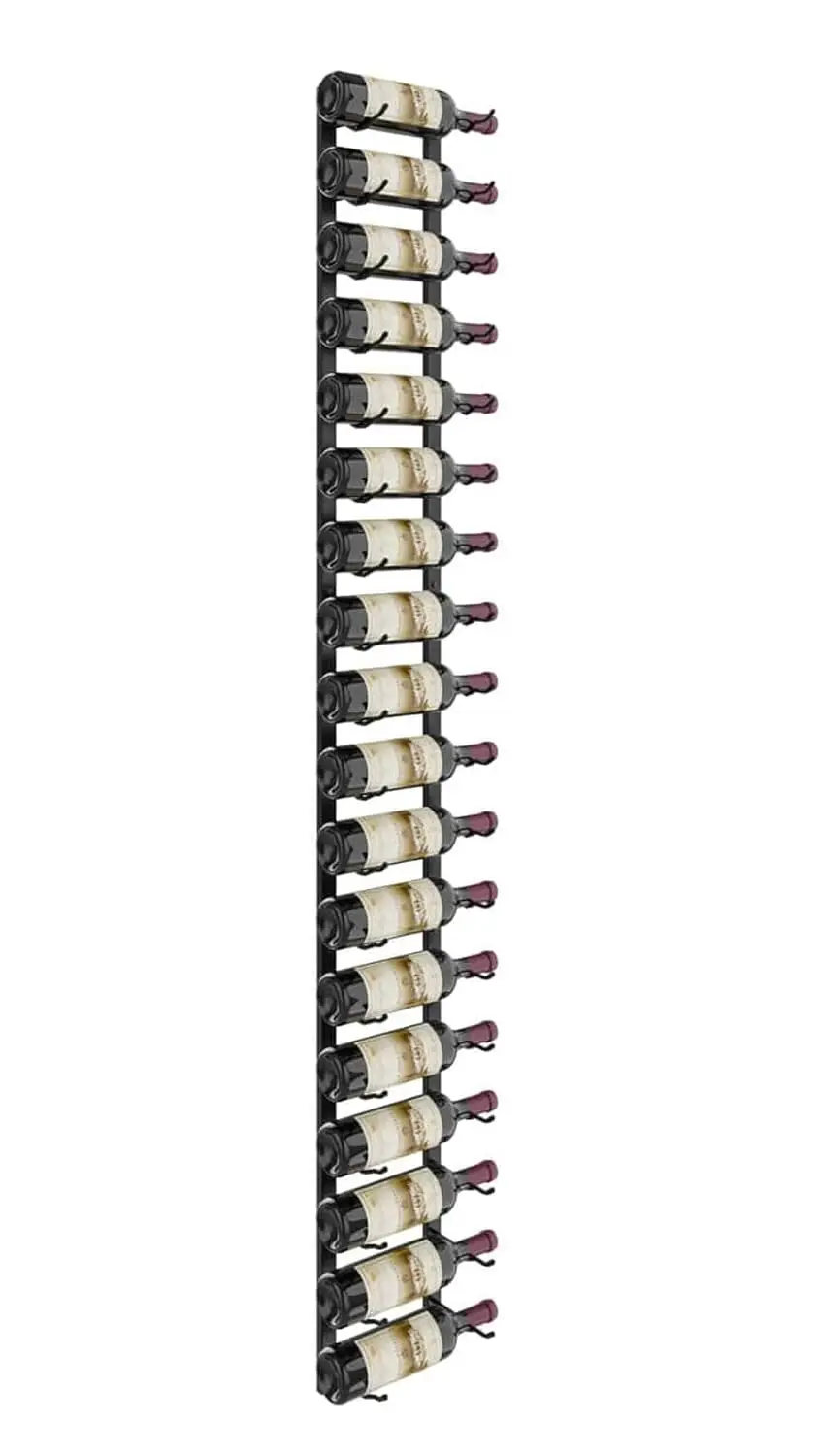 W Series Pro Wine Rack 6 - Single Depth, Metal Wall Mounted Wine Rack - Modern, Easy Access Wine Storage - Space, Customized