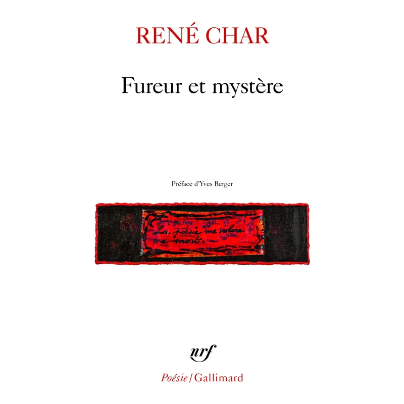 

Fury And Mystery Ren Char Gallimard 9782070300655 Book