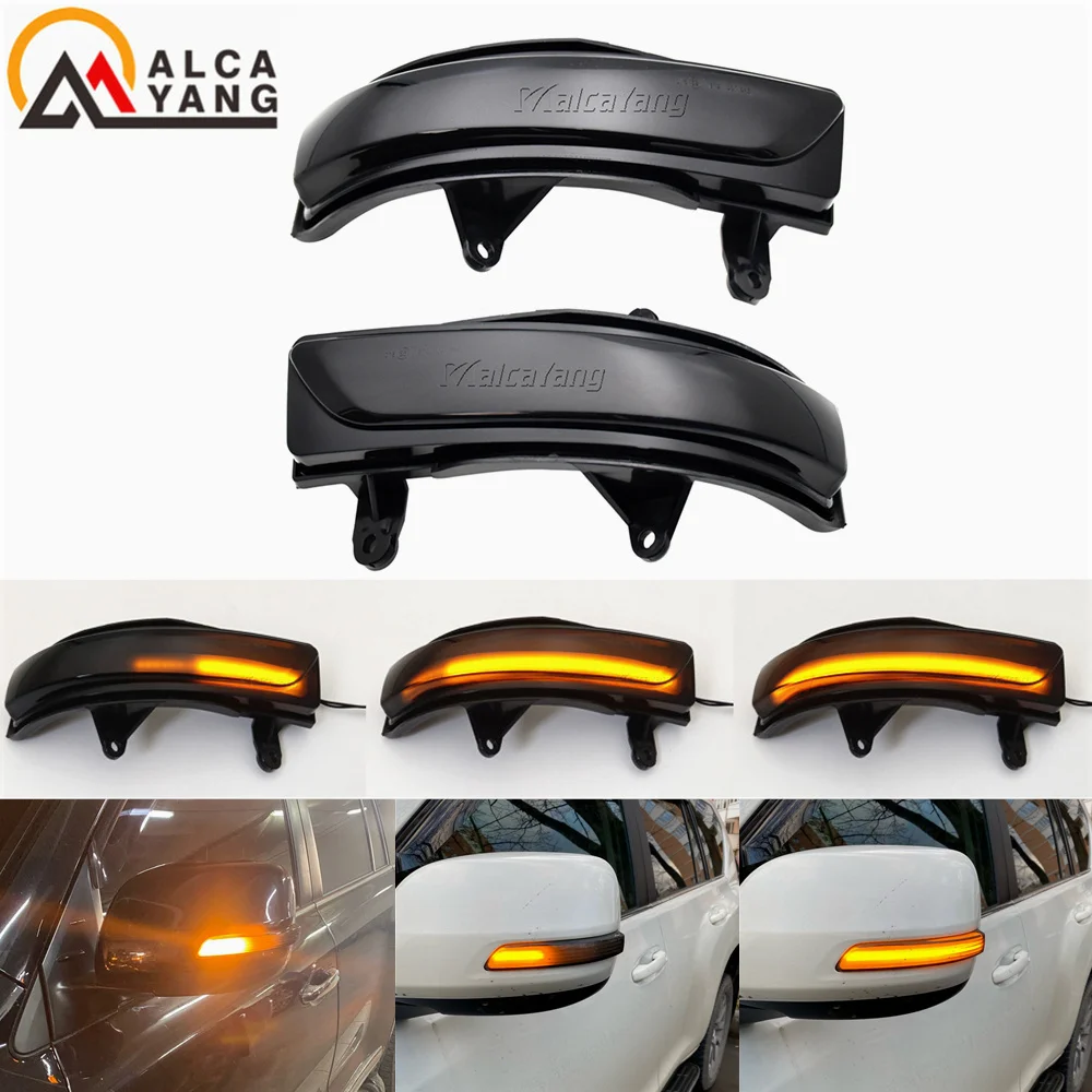 For Toyota Land Cruiser LC200 FJ200 Prado FJ150 2010-2020 LED Dynamic Side Mirror Turn Signal Light Indicator Blinker Sequential