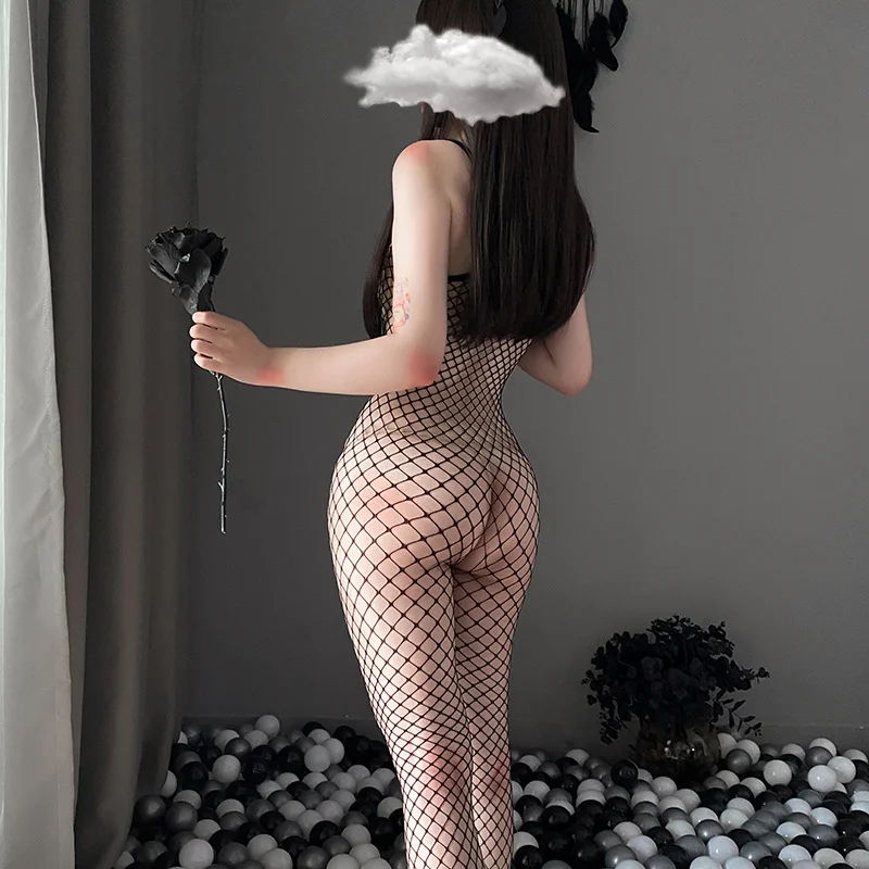 숙녀 섹시한 낚시 그물 란제리 에로틱 투명한 레이스 에로틱 낚시 그물 스타킹 세트