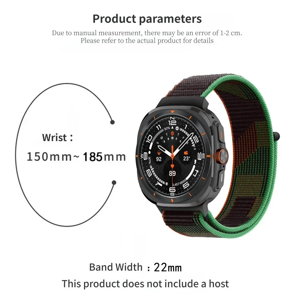 Nylon Loop Bracelet for Samsung Galaxy Watch Ultra band 47mm Comfortable Breathable Wristband for Galaxy Watch 7Ultra 47MM Strap