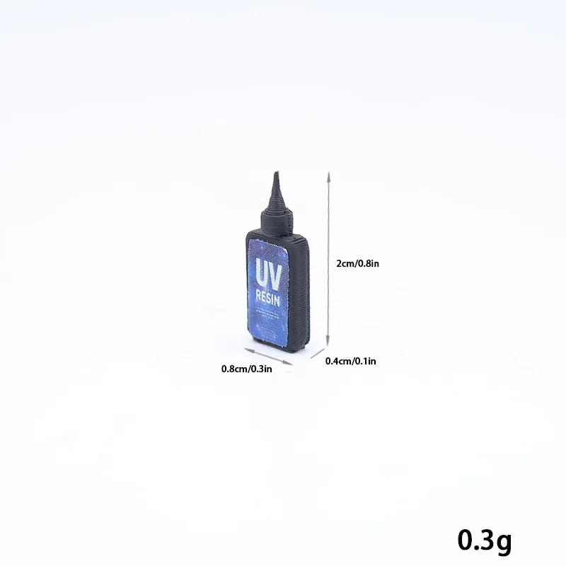 3pcs Mini Fake UV Glue Bottle Model Tools 1:12 Dollhouse Miniature Glue Prop DIY Accessory Scene Decoration Desktop Ornament