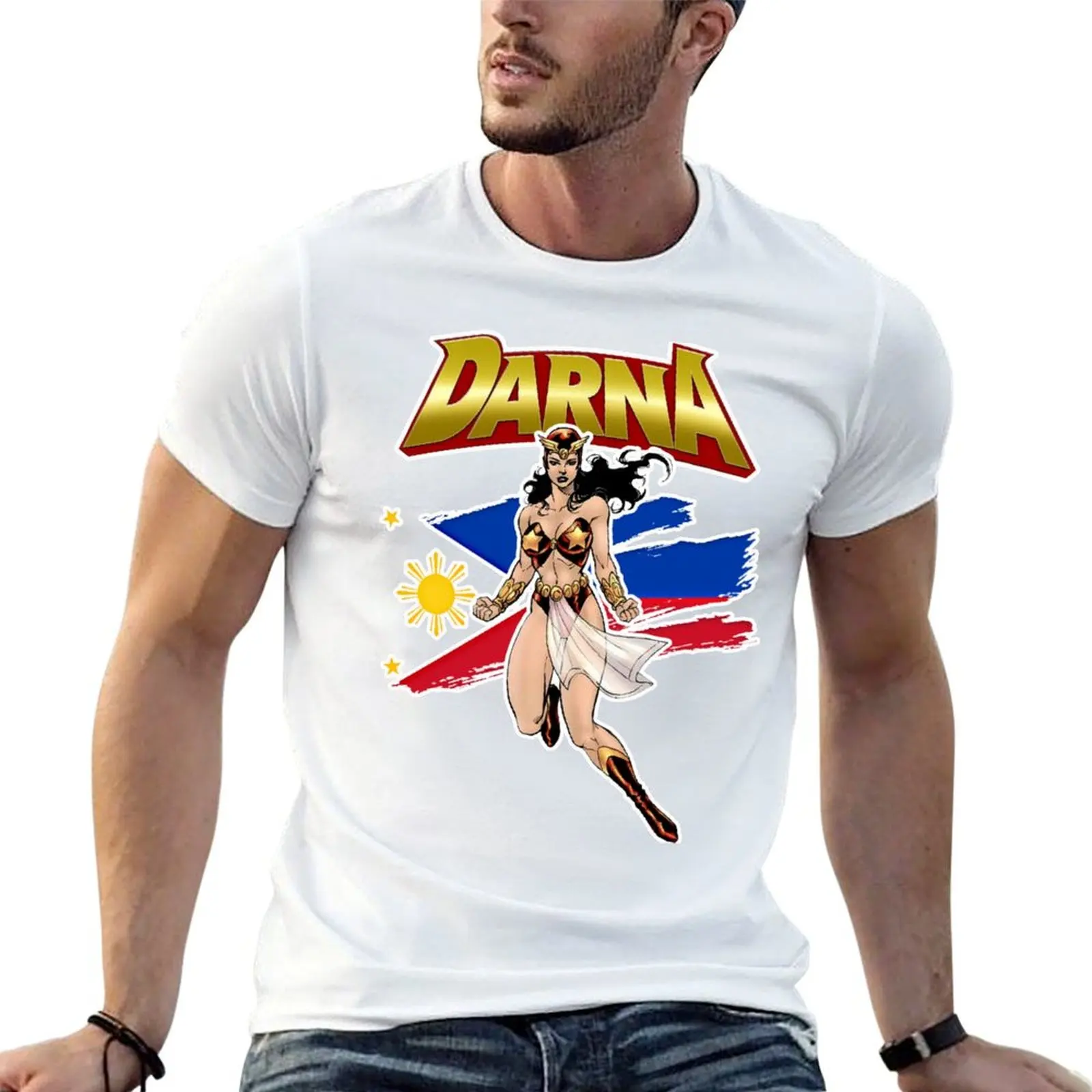 Футболка Darna Phil Flag, повседневная свободная футболка для работы и отдыха