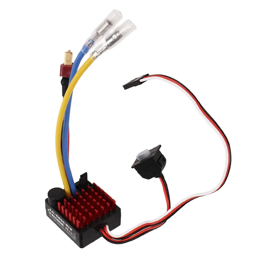 Brushed 60A ESC Waterproof Speed Control 2S-3S LiPo for 1/10 RC Cars Boat