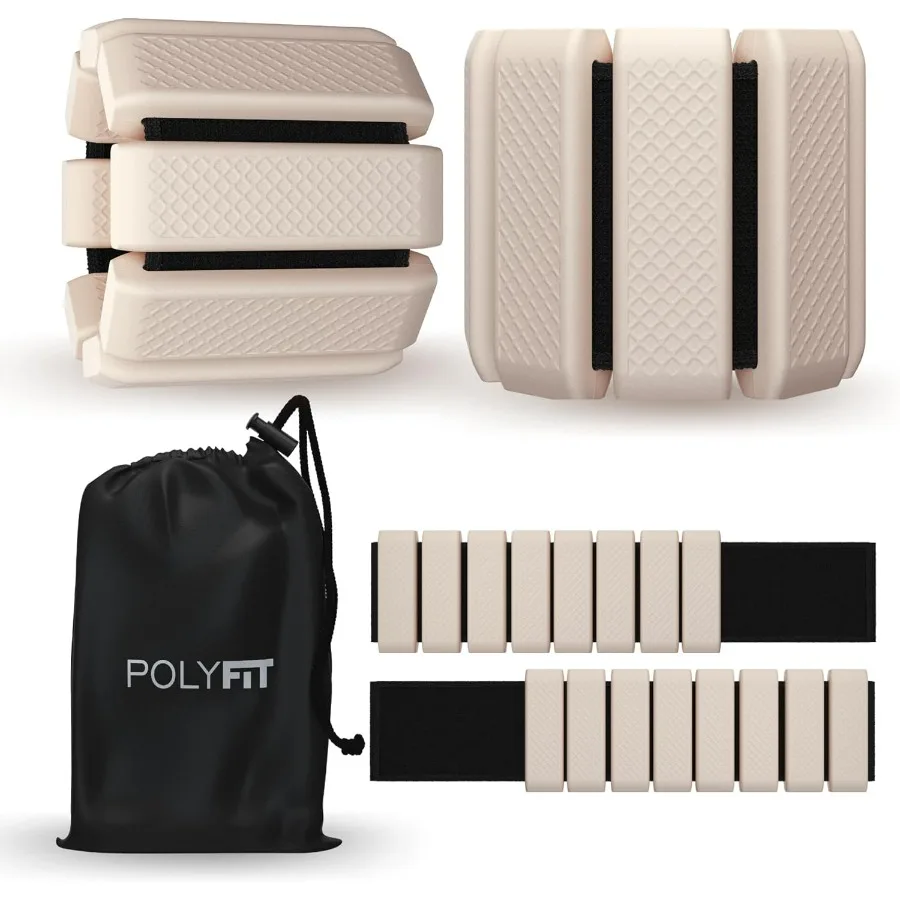 أوزان الكاحل للمعصم من Polyfit زوج واحد من أوزان الكاحل يمكن ارتداؤها للنساء والرجال مثالية لممارسة اليوغا والمشي والجري والرقص