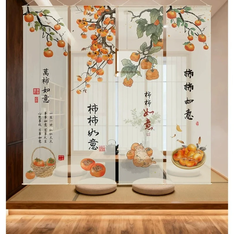 Japanese Noren Partition- Semi Transparent Lucky Gauze Curtain