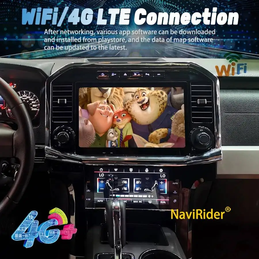 For Ford Raptor F150 2009-2014 Android 15 Stereo Car Radio Carplay Multimedia Video Playe GPS Navigation Touch Screen Head Unit