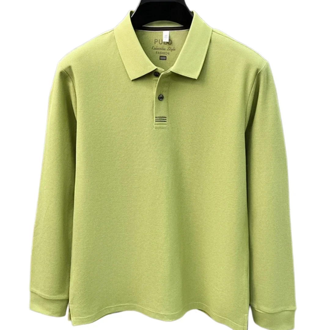 2026 neues 100% reines Baumwoll-Poloshirt für Herren, hochwertige Marke, langärmelig, Herbstmode, luxuriöse Stickerei, Golf-Oberteil, Business-T-Shirt – Detail 14