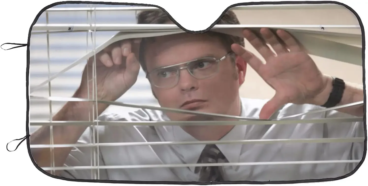 

Funny Car Sunshade, The Office Car Sun Shade Cartoon Car Curtains Sun Visor for CarKEEP Your Vehicle Cool, Uv Sun and Heat Refle