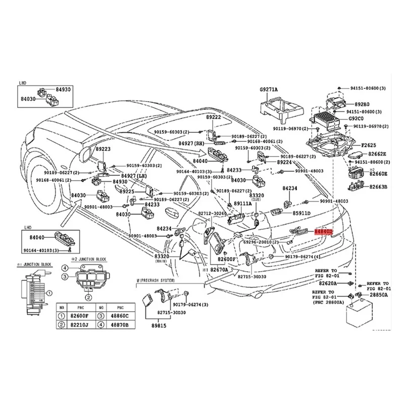 Car Trunk Liftgate Release Switch 84840-21010 For Lexus GS300 GS430 LS460 LS600H RX300 RX350 Rear Tailgate Opener Switch Parts