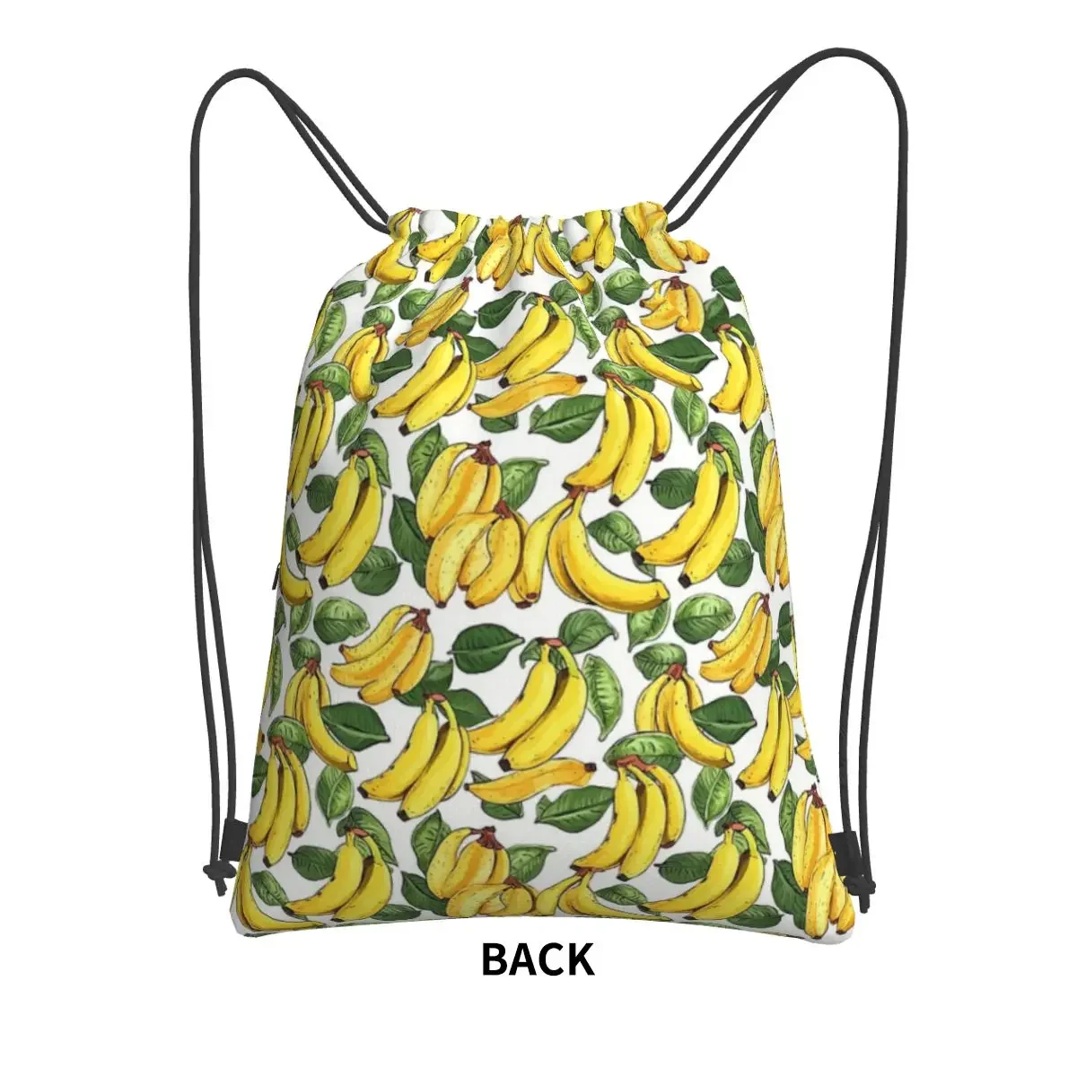 Banana Tile Portable Backpacks Drawstring Bag Fashion Drawstring Bundle Pocket Storage Bags For School Students