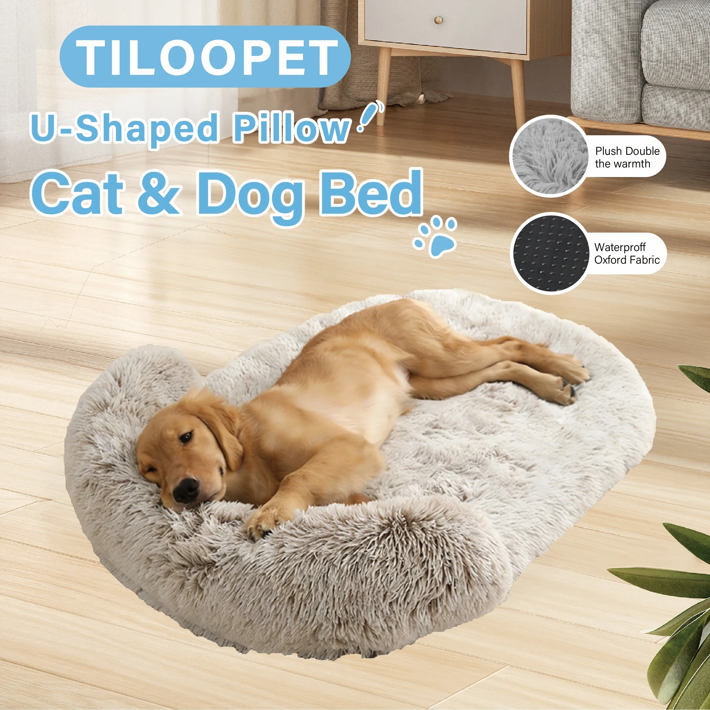 

Fluffy Dog Bed for Dogs & Cats Plush Faux Furry Crate Pad Washable Soft Warm Crate Mat Dog Mattress for Small Medium Large Dog
