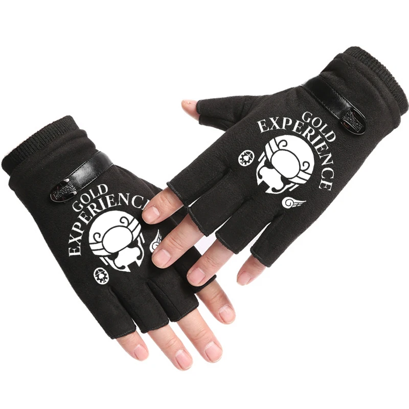 Jo-Jos bizarres Abenteuer Kira Yoshikage Killer Queen Anime Coaplay Requisiten Handschuhe Winter warme weiche Flanell handschuhe für Frauen Männer