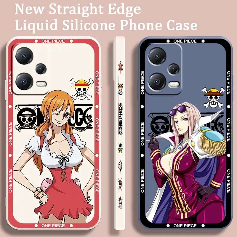 

One Piece Nami Hina Phone Case For Xiaomi Redmi Note 15 14 13 13R 12 12R 11 11T 11S Pro Plus 5G Liquid Left Rope