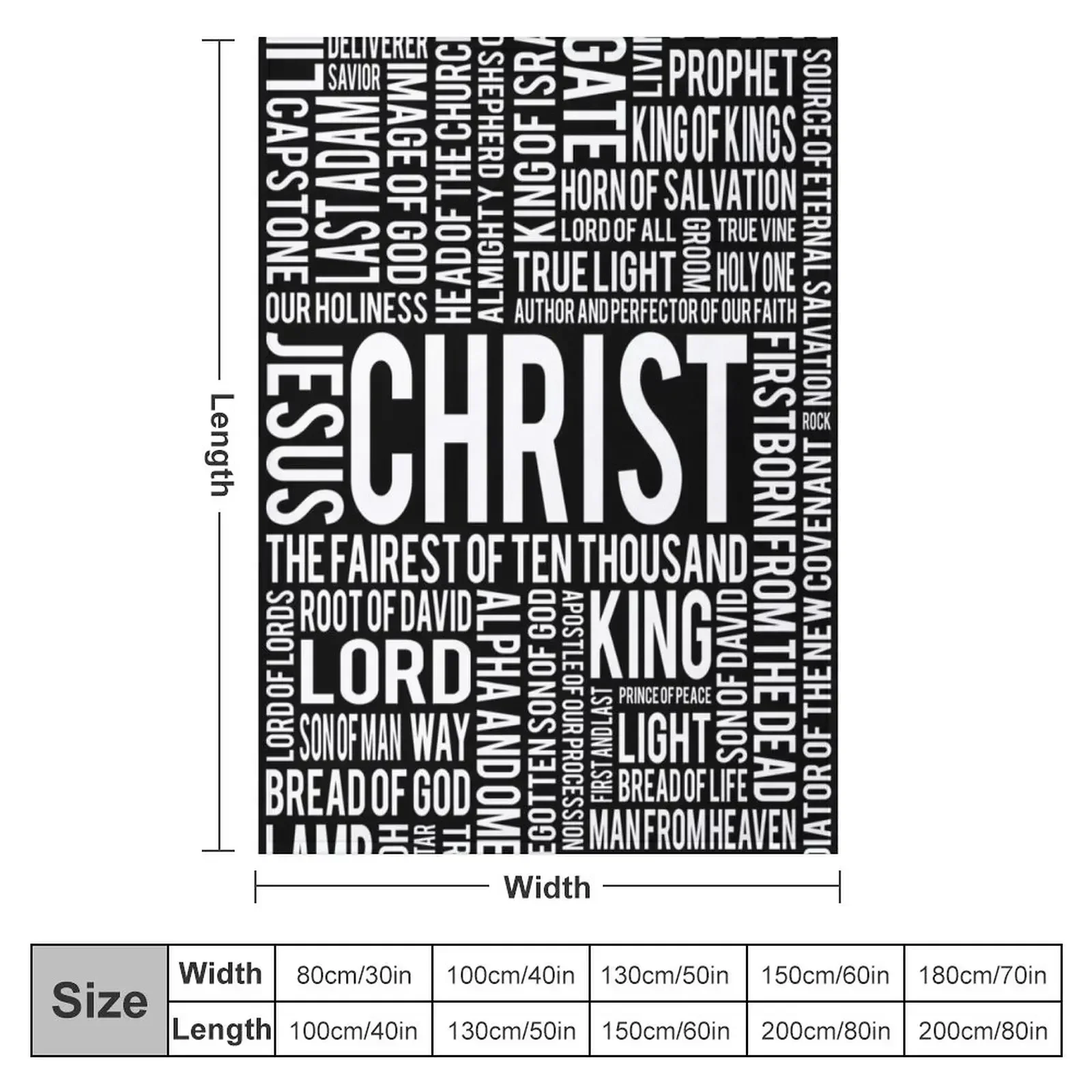 100 Names of Christ - White Throw Blanket Moving Thermal Blankets